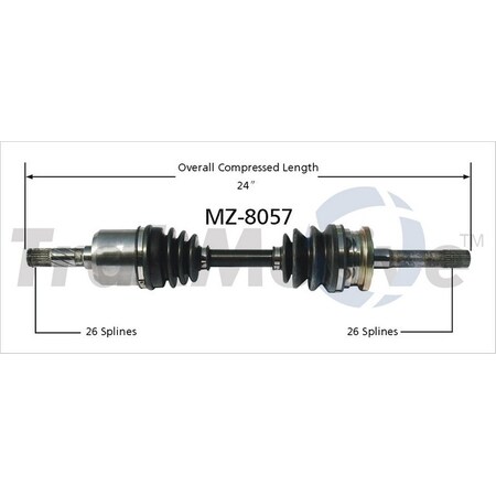 Surtrack Axle Cv Axle Shaft, Mz-8057 MZ-8057